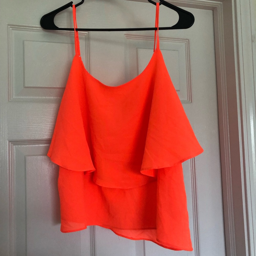 Bright orange tank top